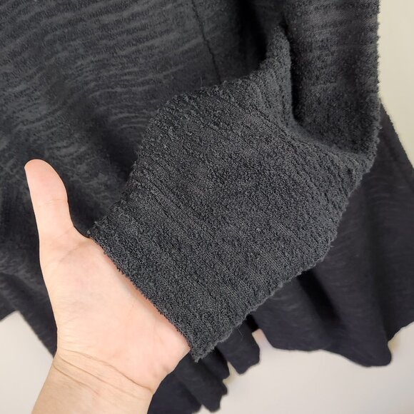 LUUKAA Textured Knit Tunic Dress Handkerchief Hem Pockets Lagenlook sz 12 - Picture 6 of 8